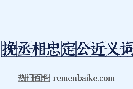 挽丞相忠定公近义词是什么意思的图片